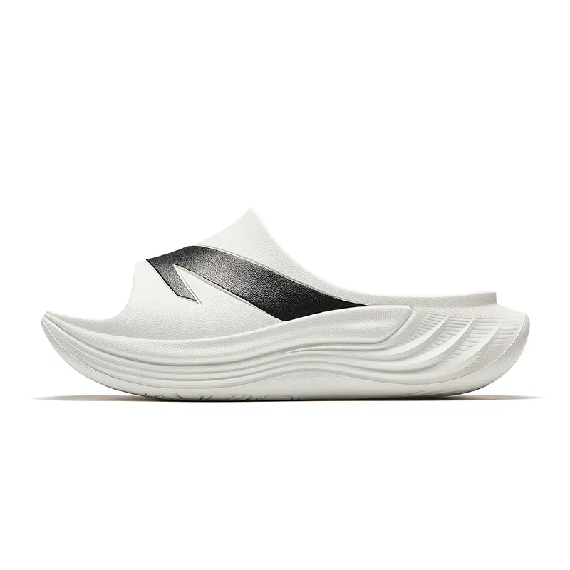 Anta Slip Resistant Slip Resistant Slide Slippers Men's White Black