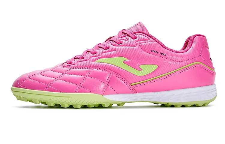 Joma TF Turf Artificial Turf Slip Resistant Abrasion Resistant Soccer Shoes Men's Rose Red