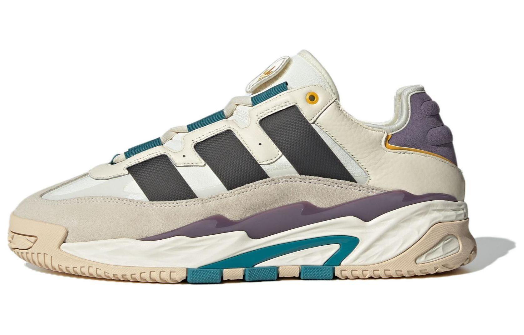 Кроссовки adidas originals Niteball 1.0 (бежевыйбелый / темно-серый / фиолетовый)