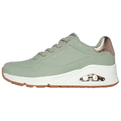 Skechers Uno Shimmer Away Comfortable Abrasion Resistant Low top Casual Shoes Women's Green