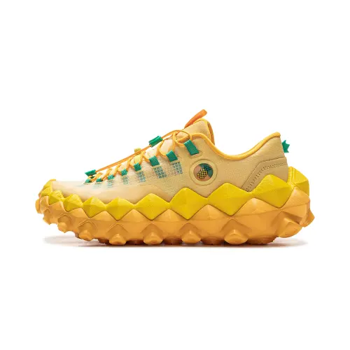Li Ning Cushioning Abrasion Resistant Coverage Low top Casual Shoes Unisex Golden Mist