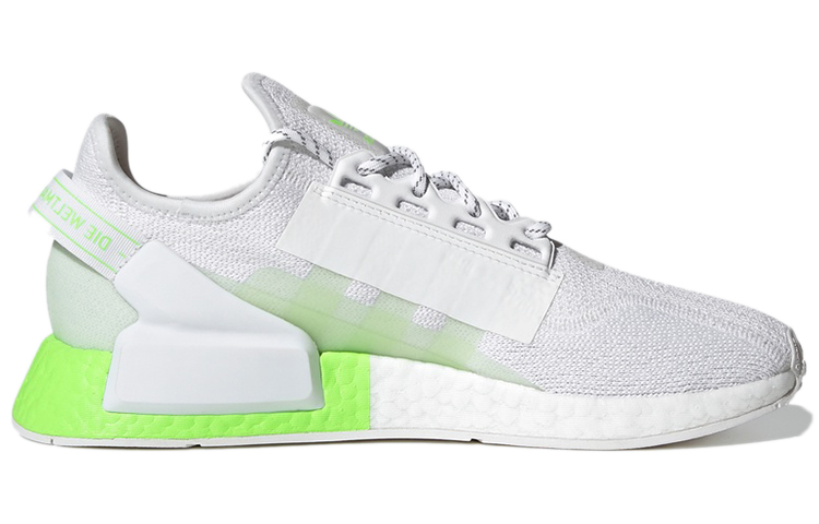 Кроссовки adidas NMD_R1 V2 (бело-зеленые) — фото 2