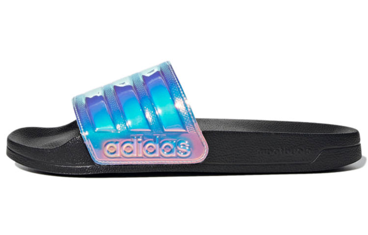 Женские шлепанцы adidas Adilette Shower Slides (черно-фиолетовые) — фото 1