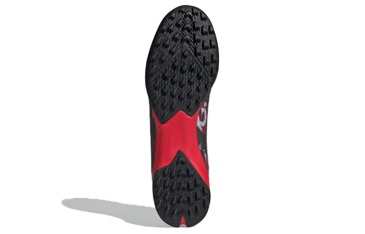 Бутсы adidas X GHOSTED.3 TF (черные / красные) — Чёрный / красный — фото 6