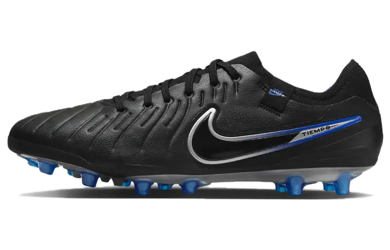 Nike Tiempo Legend 10 Leather Cushioning Slip Resistant Soccer Shoes Unisex Black