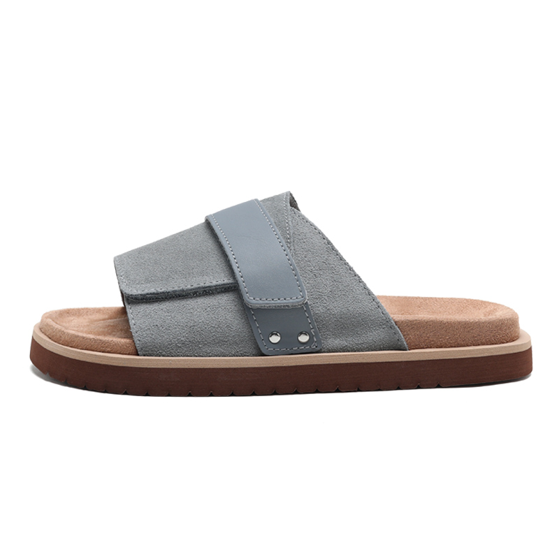 Мужские шлепанцы Jeep Leather Slides (серые)