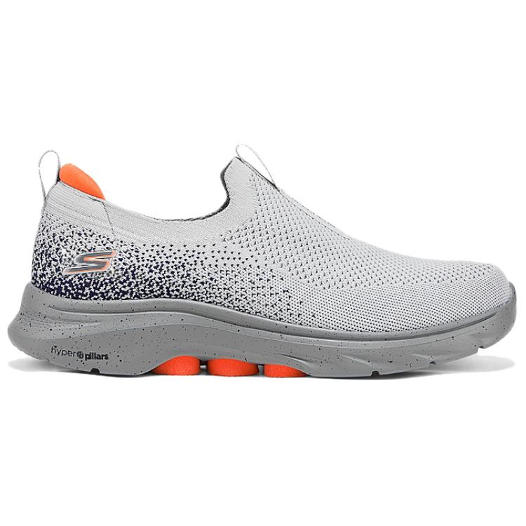 Skechers GO WALK 7 Fabric Support Low top Casual Shoes Men’s Gray Orange