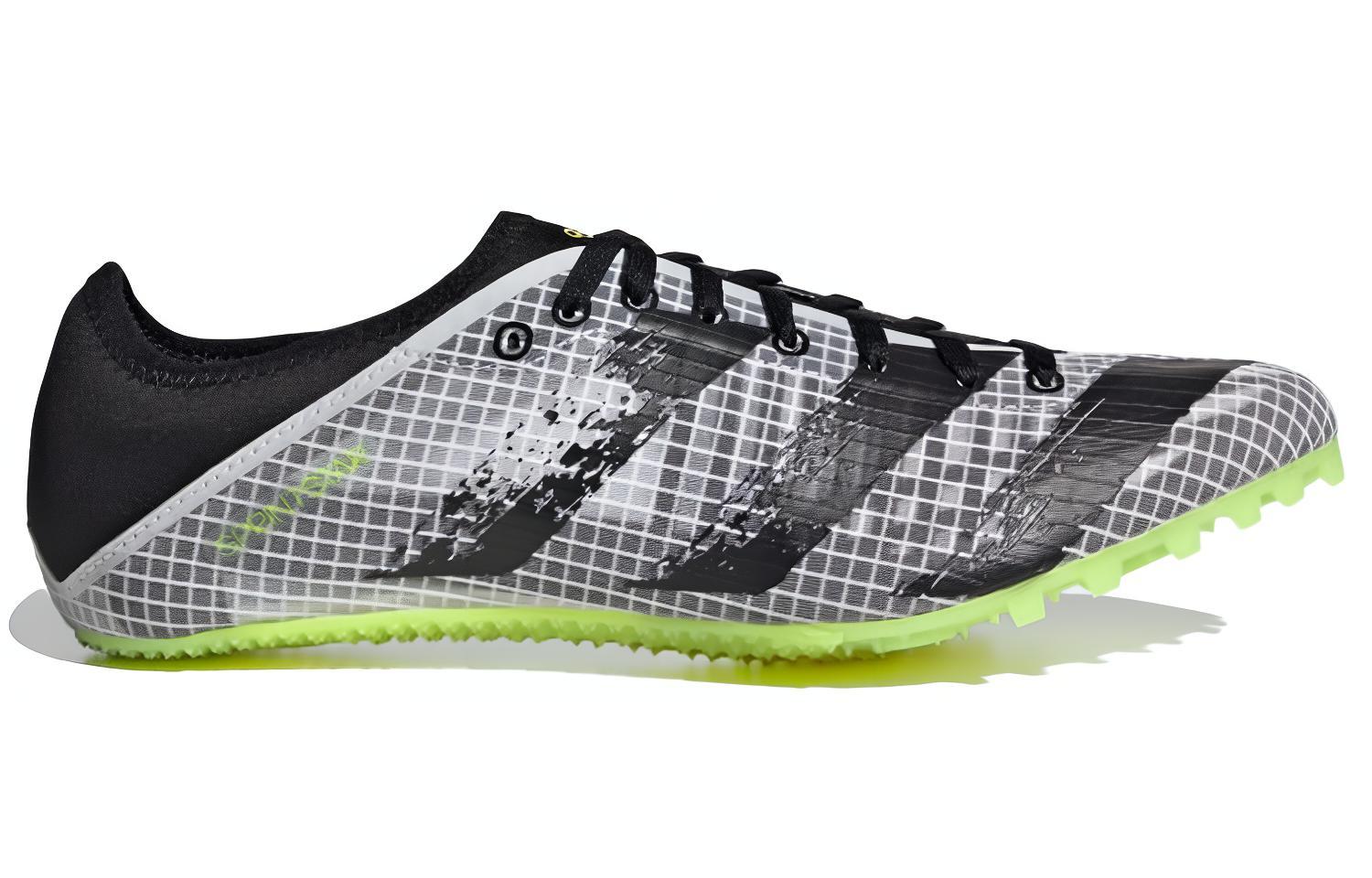 Кроссовки adidas Sprintstar Spikes SG (черно-зеленые) — фото 2