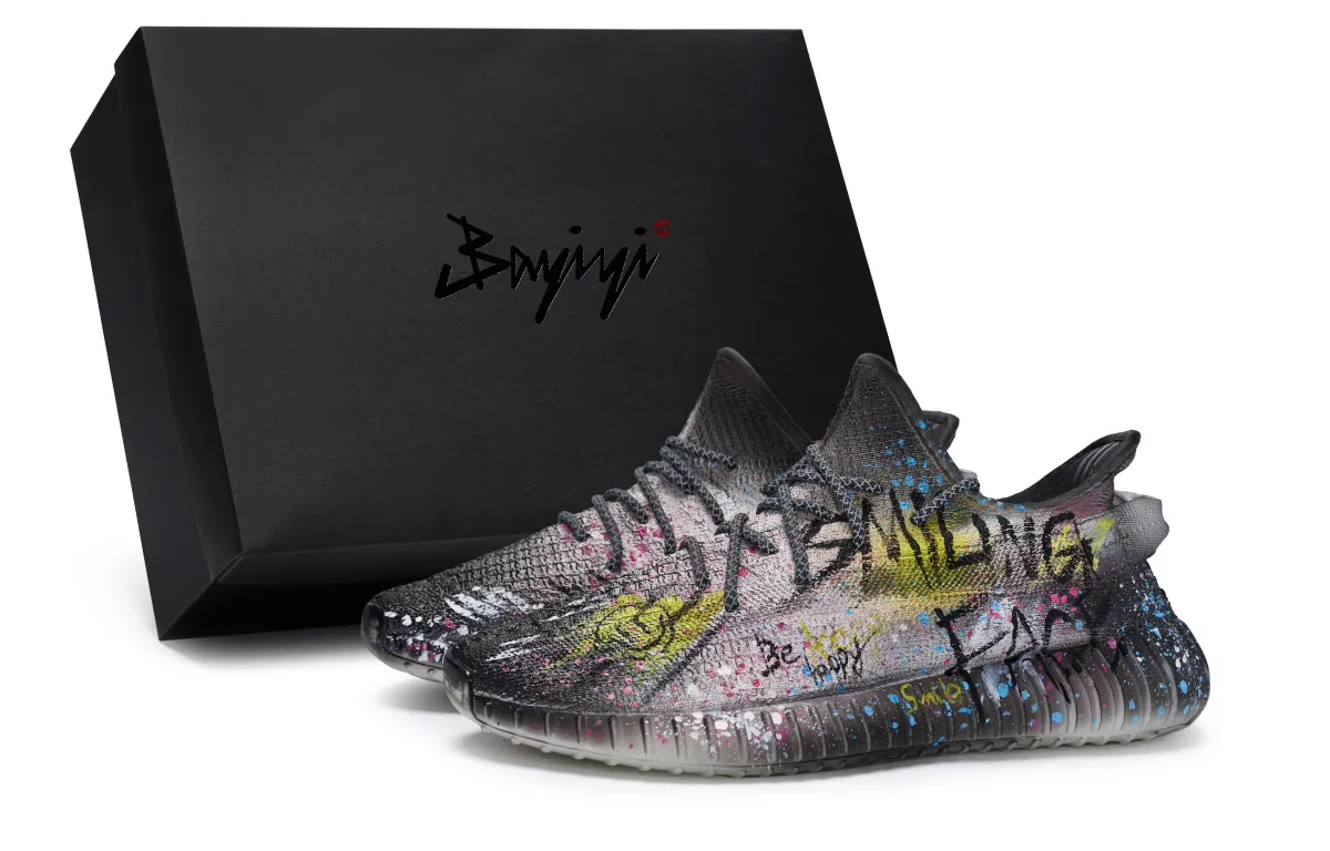Adidas Originals Yeezy Boost 350 V2 811 Manufacturing, Smile, Special Shoe Box Low top Casual Shoes Unisex