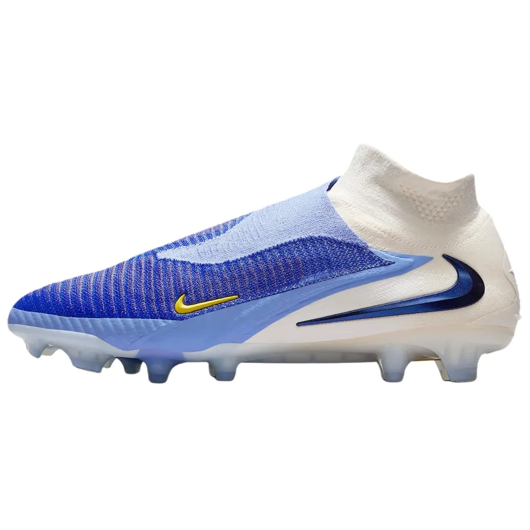 Nike Phantom 6 Abrasion Resistant Soccer Shoes Unisex Blue White
