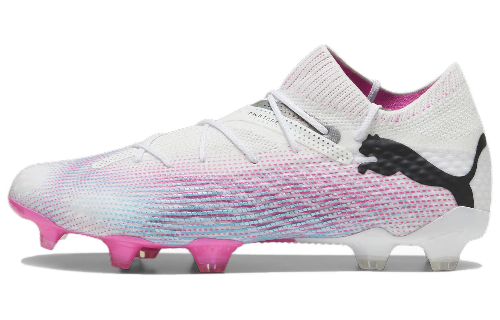 PUMA Puma FUTURE 7 ULTIMATE comfortable AG (glue short nails) FG (glue long nails) football shoes for men and women, white, pink and black