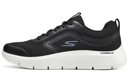 Skechers Go Walk Fle Abrasion Resistant Abrasion Resistant Low top Casual Shoes Men's Black White