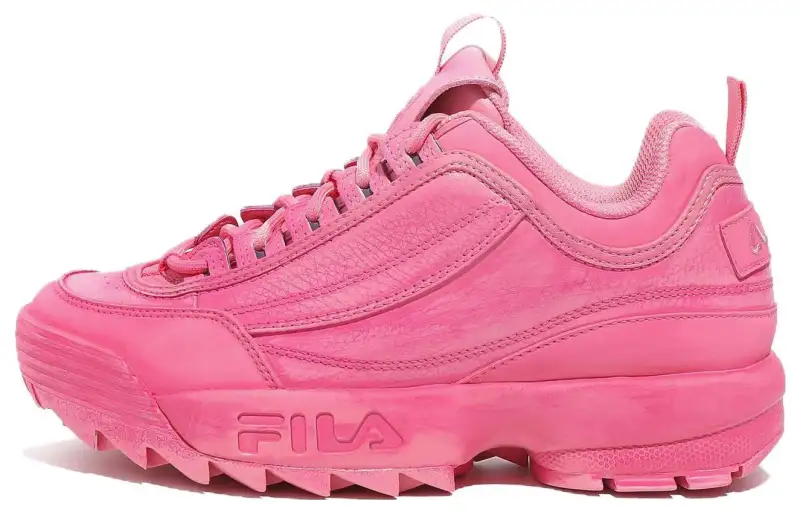 FILA Disruptor 2 Dying Abrasion Resistant Low top Casual Shoes Unisex Red Korean Style
