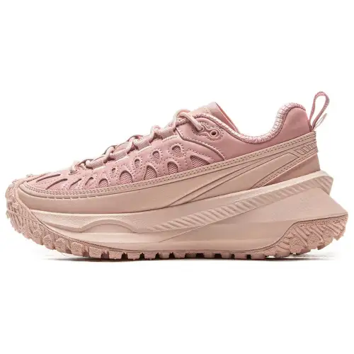 Li Ning Slip Resistant Abrasion Resistant Low top Casual Shoes Unisex Pink