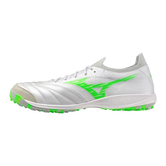 Mizuno Morelia Neo Sala B Cushioning, Wear Resistant Soccer Shoes Unisex White Green
