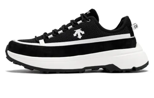 DESCENTE Sport Style Slip Resistant Abrasion Resistant Low top Casual Shoes Men's Black