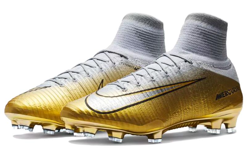 Мужские футбольные бутсы Nike Mercurial Superfly 5 CR7 "Quinto Triunfo" FG (золотой) — фото 2
