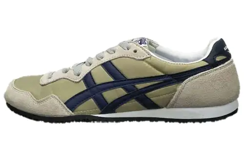Onitsuka Tiger Serrano Cushioning Slip Resistant Abrasion Resistant Low top Casual Shoes Unisex Beige Blue
