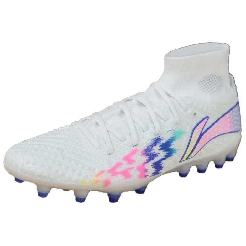 LI NING 1990 MG Multi Ground Cushioning Rebound Soccer Shoes Men’s White