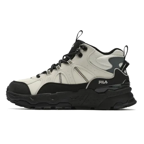 FILA Trek 1S Cushioning, Wear Resistant Mid top Casual Shoes Women's Beige Black