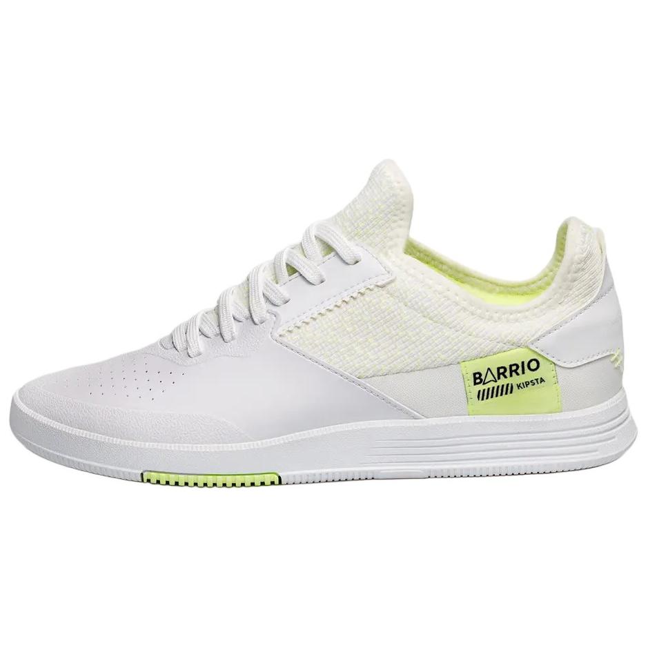 DECATHLON Classic IC/in Cushioning Abrasion Resistant Cushioning, Wear Resistant Soccer Shoes Unisex White Yellow