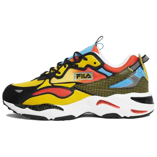 FILA Ray Tracer Cushioning, Wear Resistant Low top Casual Shoes Men's Yellow
