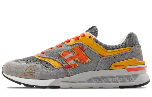 New Balance NB 997 Slip Resistant Abrasion Resistant Low top Casual Shoes Unisex Yellow Gray Orange