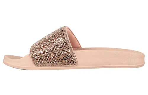 Skechers Slide Slippers Women's Gold/Pink