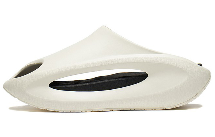Li Ning Quiet Abrasion Resistant Slide Slippers Unisex White Black