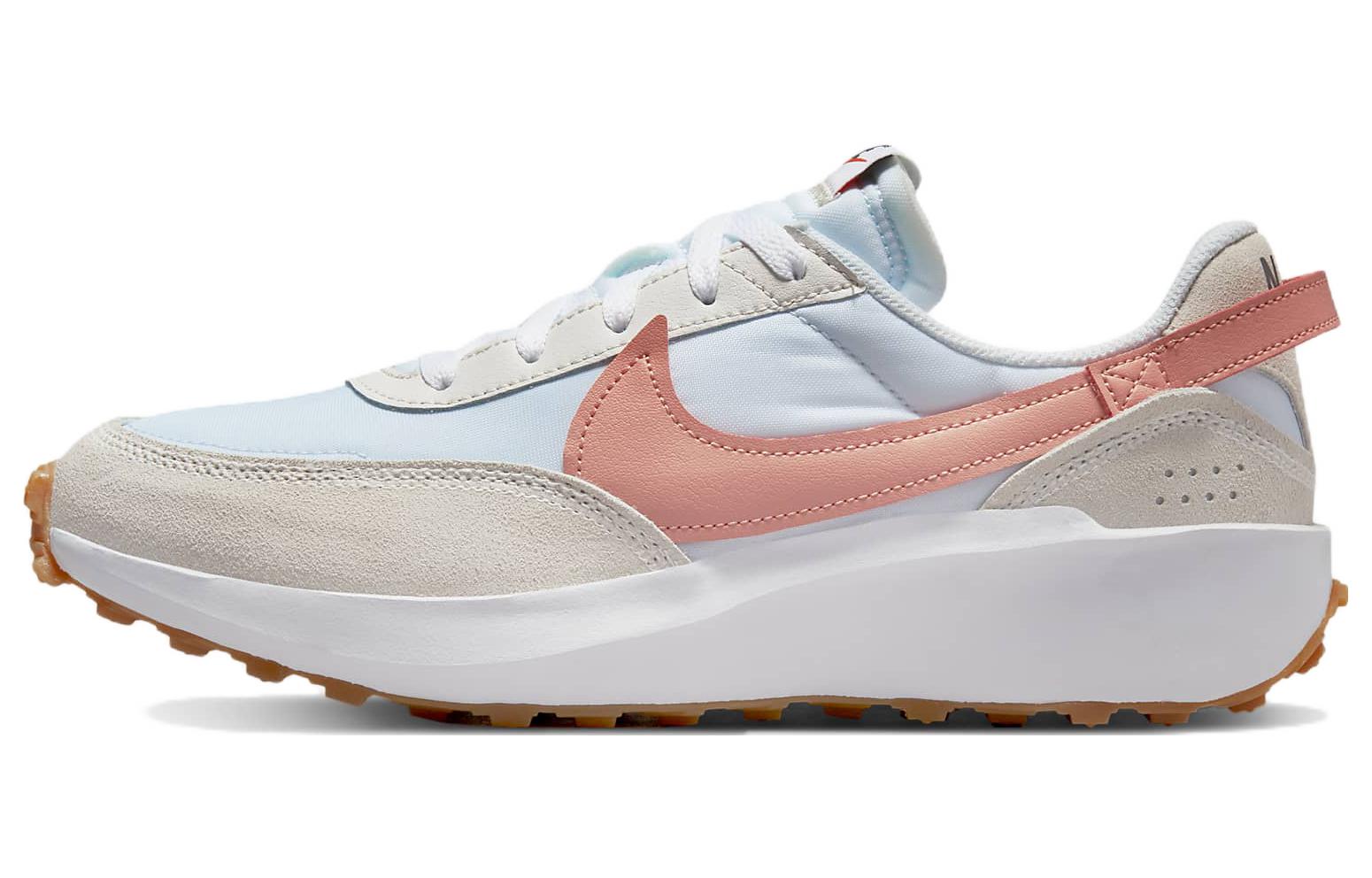Женские кроссовки Nike Waffle Debut (бело-сине-розовые)