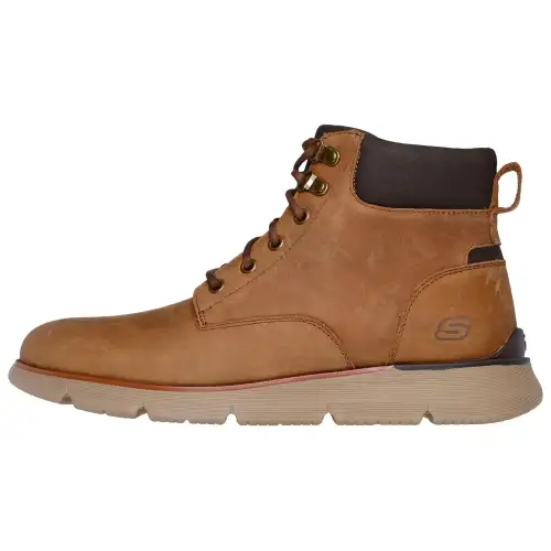 Skechers Crew Combat Boots Men's Light Brown