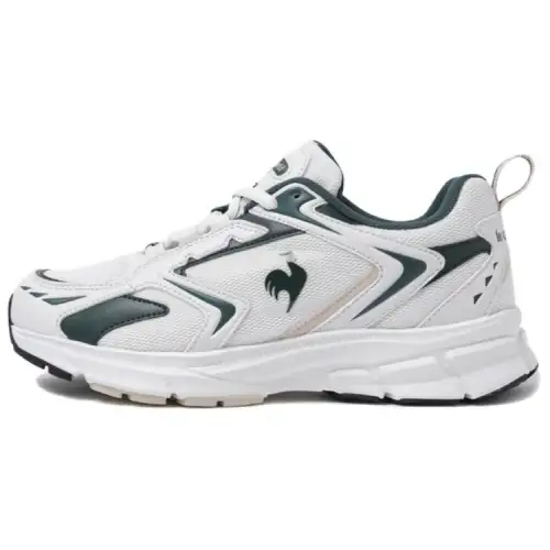 Le Coq Sportif Lightweight And Breathable Low top Casual Shoes Unisex White Green