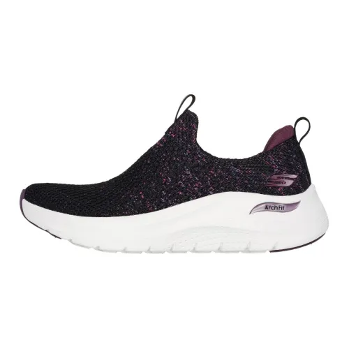 Skechers ARCH FIT 2.0 Lightweight Low top Casual Shoes Women's Black Purple