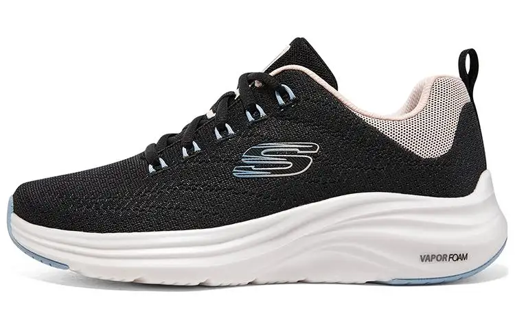 Skechers Vapor Foam Cloud Trail Fabric Cushioning Breathable Mid top Casual Shoes Women's Black White