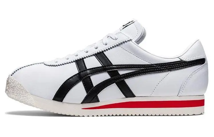 Onitsuka Tiger Corsair Textile, Synthetic Leather, Split Cow Leather Low top Casual Shoes Unisex White Black