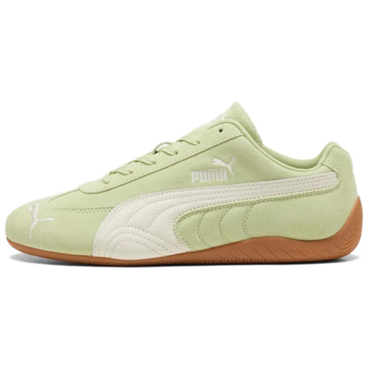PUMA Puma Speedcat Series Domestic Version Comfortable and Fashionable Outdoor Warmth Thin Sole Racing Moral Training Lychee Leather Runway Logo Wear-resistant Couple Shoes Low-top Life Casual Shoes Same Style for Men and Women Green