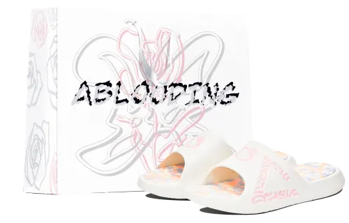PEAK Statistic Sandals Slide Slippers Women's Canvas White