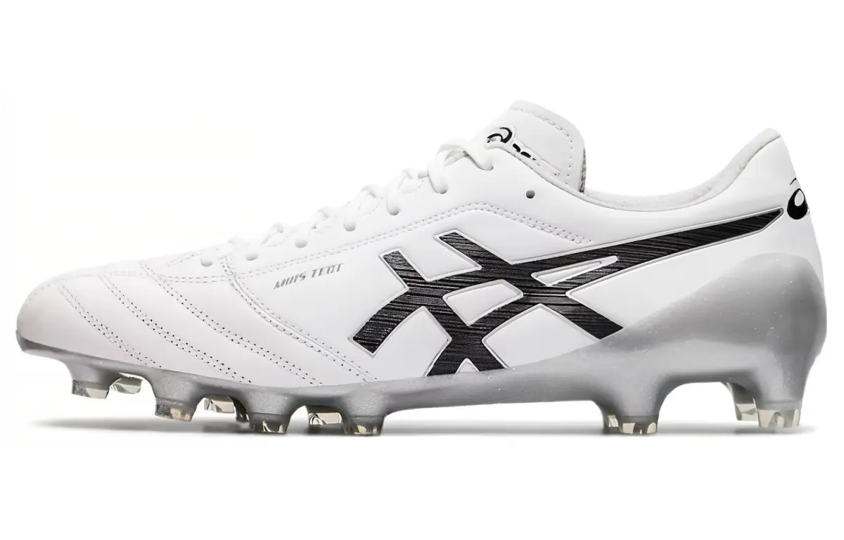 Asics DS LIGHT HG Hard Ground Leather Soccer Shoes Men's White Black