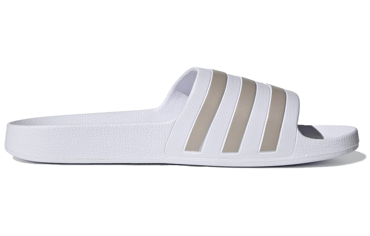 Шлепанцы adidas Adilette Aqua (бело-серебристые) — Белый / серебристый — фото 2