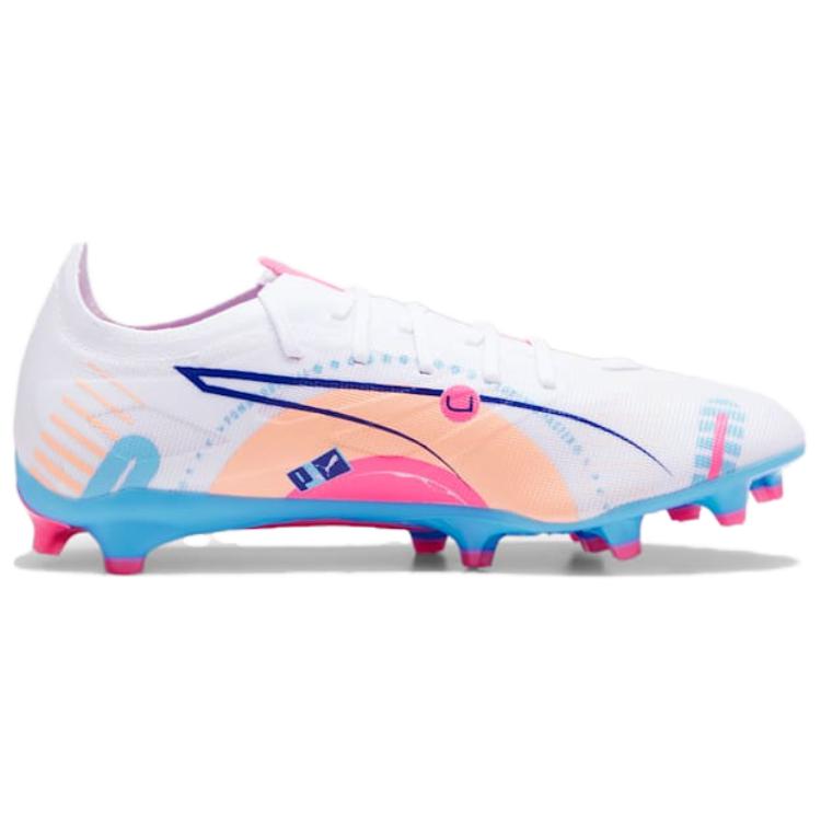 PUMA Ultra 5 Match AG Artificial Ground FG Firm Ground Abrasion Resistant Soccer Shoes Men’s White Blue