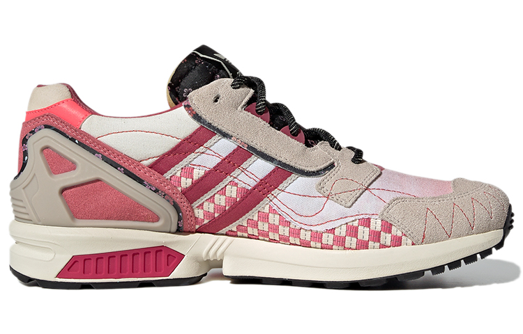 Кроссовки adidas Originals ZX 8000 (серо-красные) — фото 2