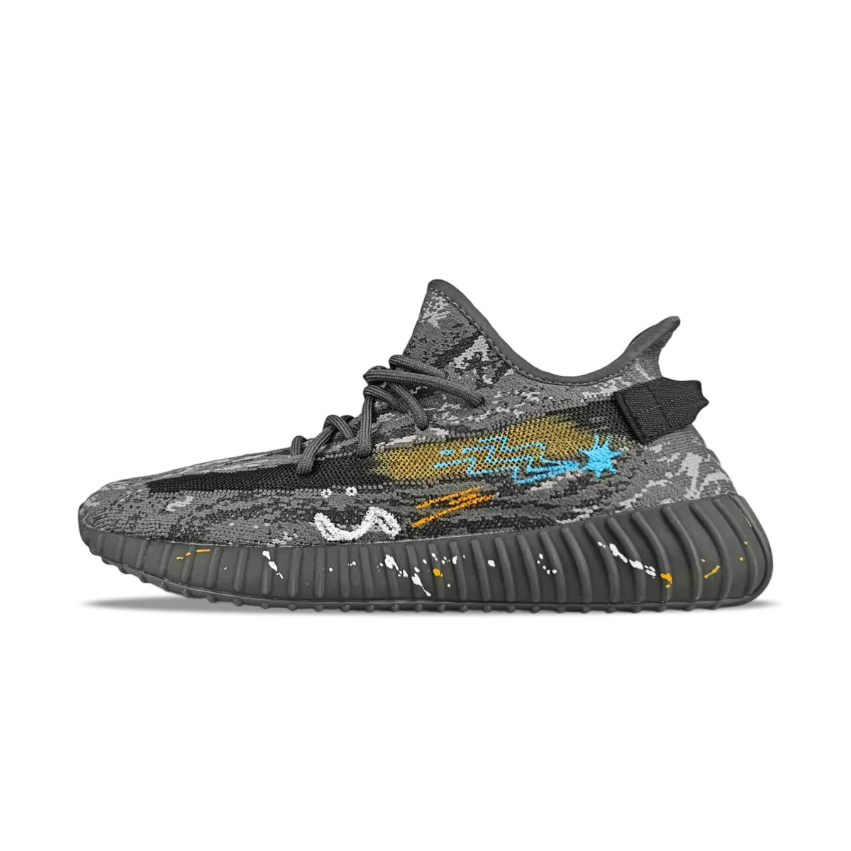 Adidas Originals Yeezy Boost 350 V2 Abrasion Resistant Abrasion Resistant Low top Casual Shoes Unisex Black Blue