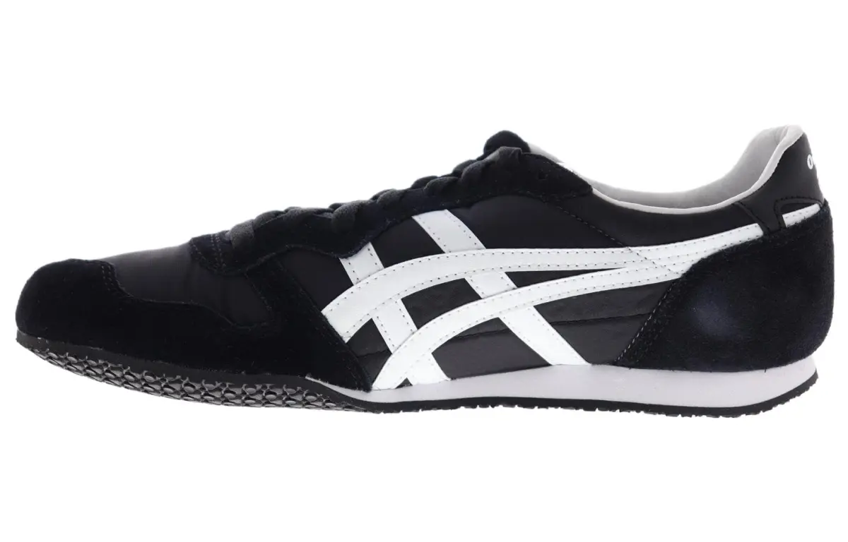 Onitsuka Tiger Serrano Slip Resistant Lightweight Non slip Lightweight Low top Casual Shoes Unisex Black