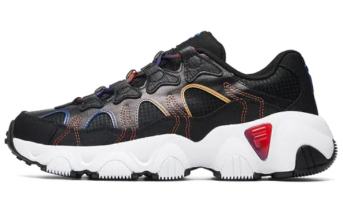 FILA Fila Jagger shock-absorbing, non-slip and wear-resistant low-top sports shoes for men, black and orange