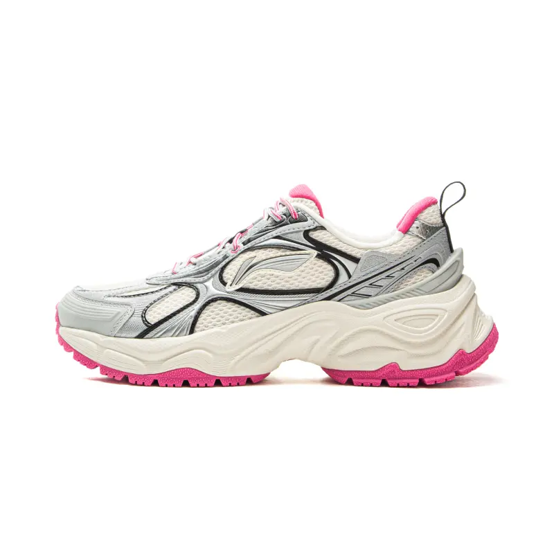 Li Ning Star Halo Series Low top Casual Shoes Women's Silver White