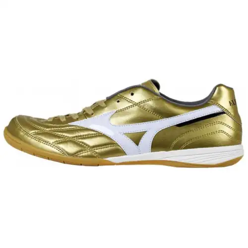 Mizuno Morelia IC/in Slip Resistant Abrasion Resistant Soccer Shoes Men's Gold