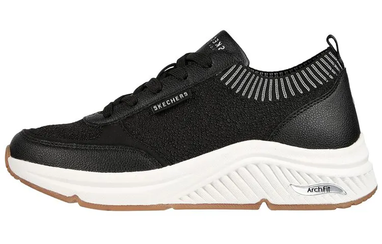 Skechers Arch Fit S Miles Walk On Low top Casual Shoes Women's Black White