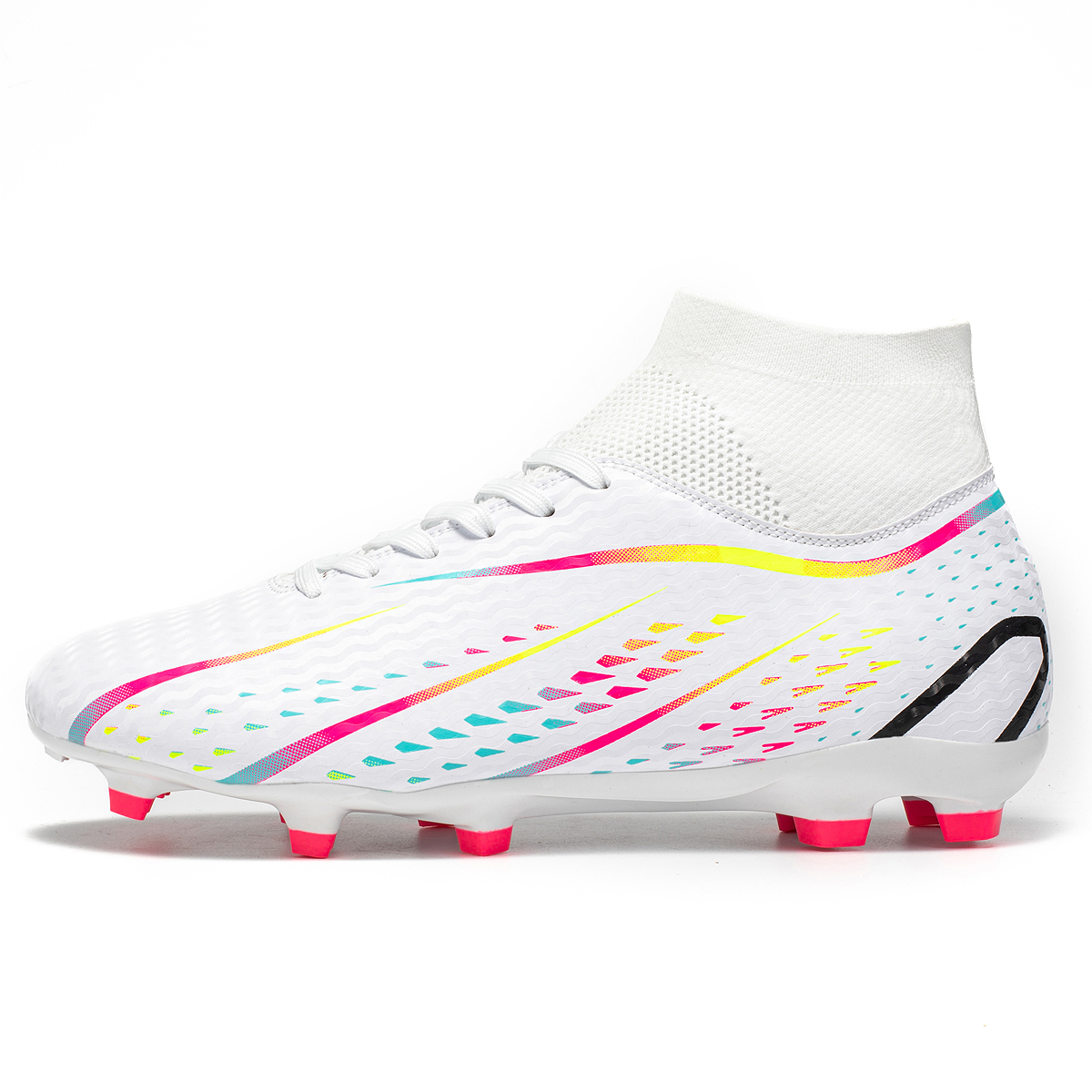 Sportful Soccer Shoes Men’s Low Top White Long Studs/Black Long Studs/Aqua Long Studs