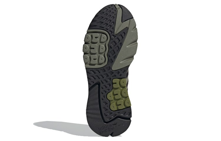 Кроссовки adidas originals Nite Jogger (черный / зеленый / серый) — Чёрный / зелёный / серый — фото 6