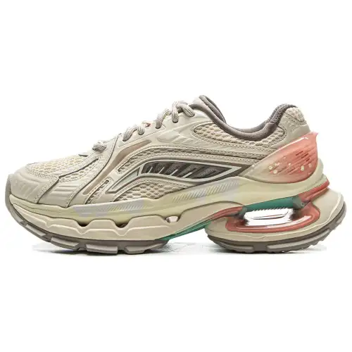 Li Ning Furious Rider BOW Ice Cream Synthetic Leather, Split Cow Leather Comfortable And Trendy